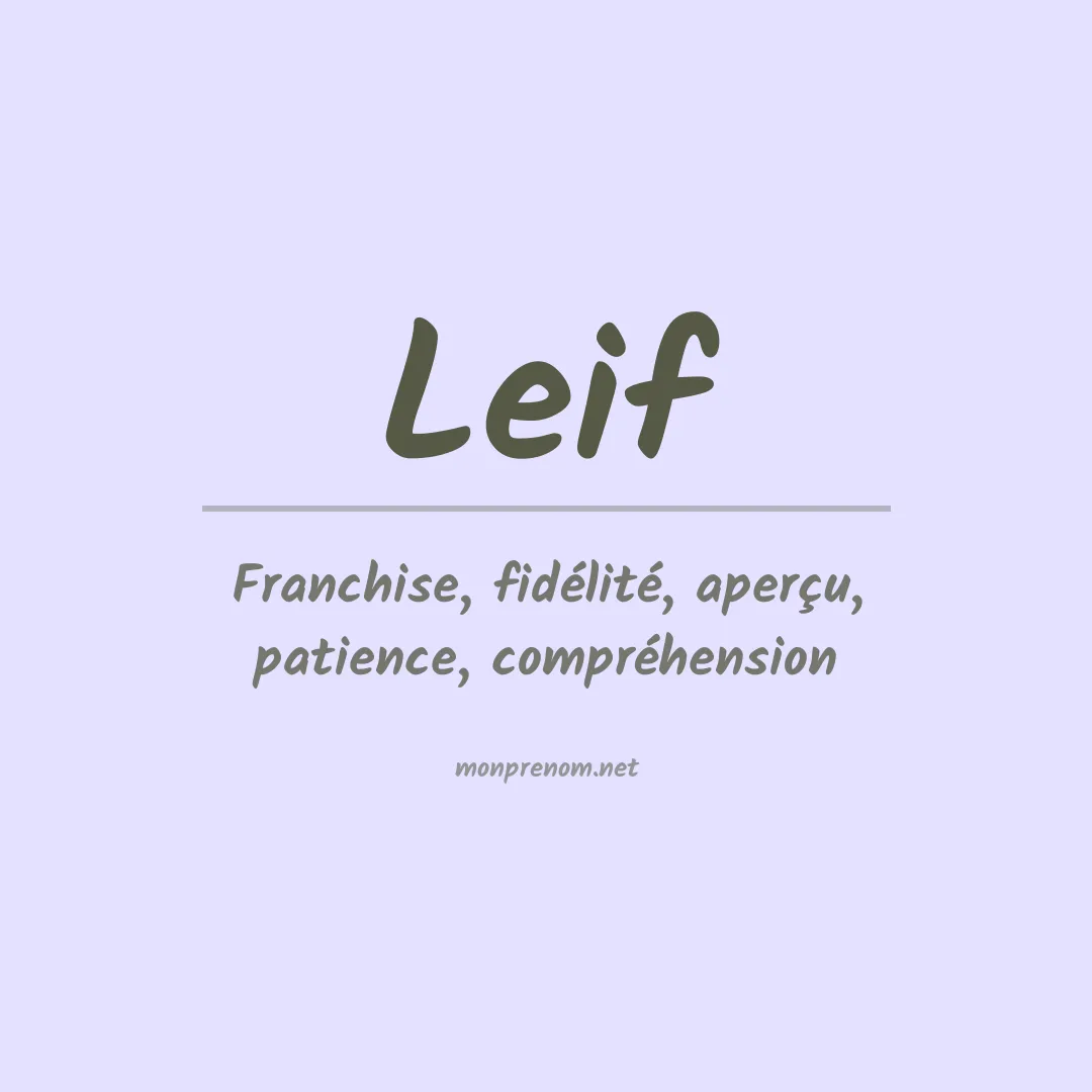 Prénom Leif