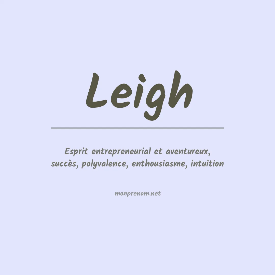 Prénom Leigh