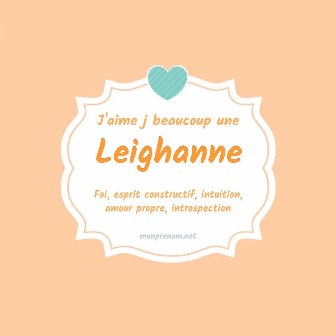 J'aime beaucoup Leighanne