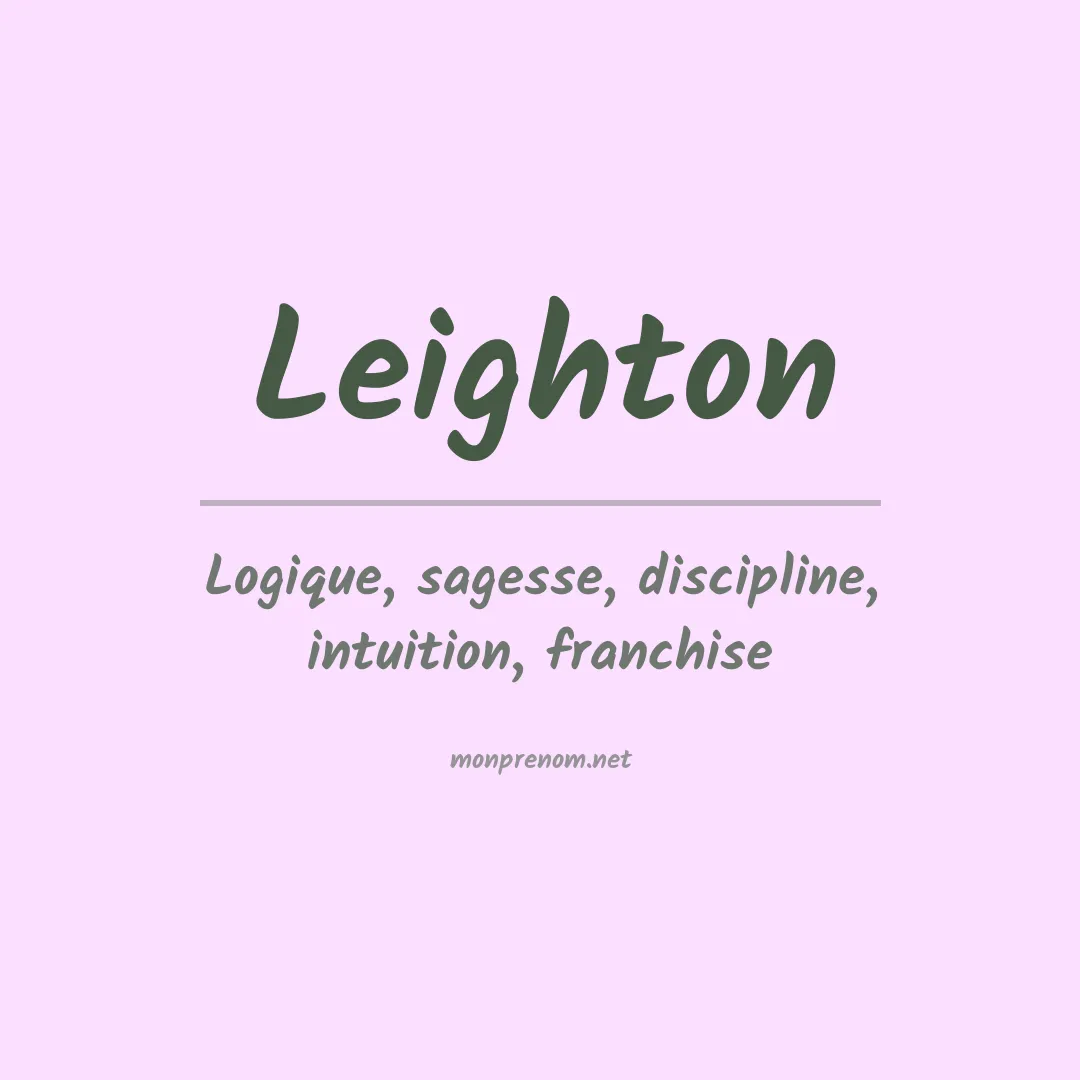 Prénom Leighton