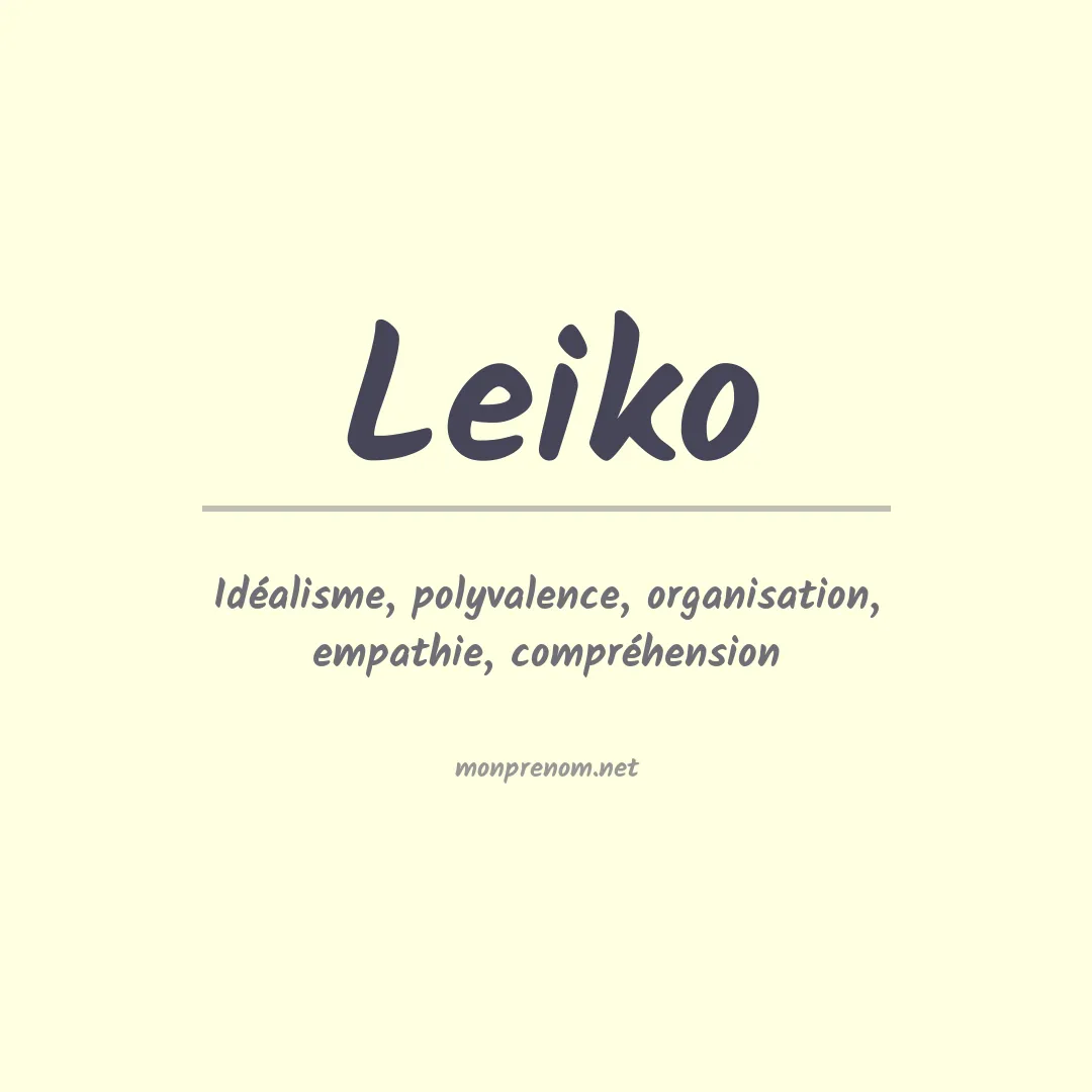 Prénom Leiko