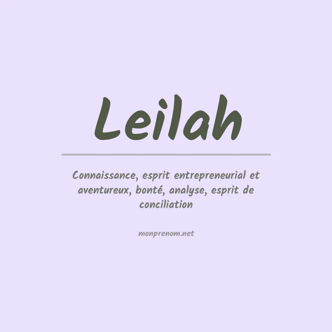 Prénom Leilah