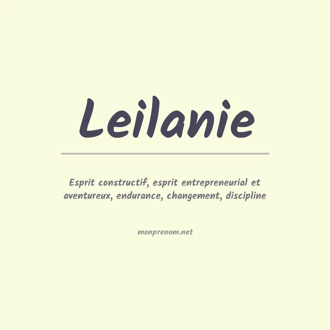 Signification du prénom Leilanie