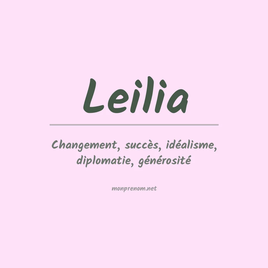 Prénom Leilia