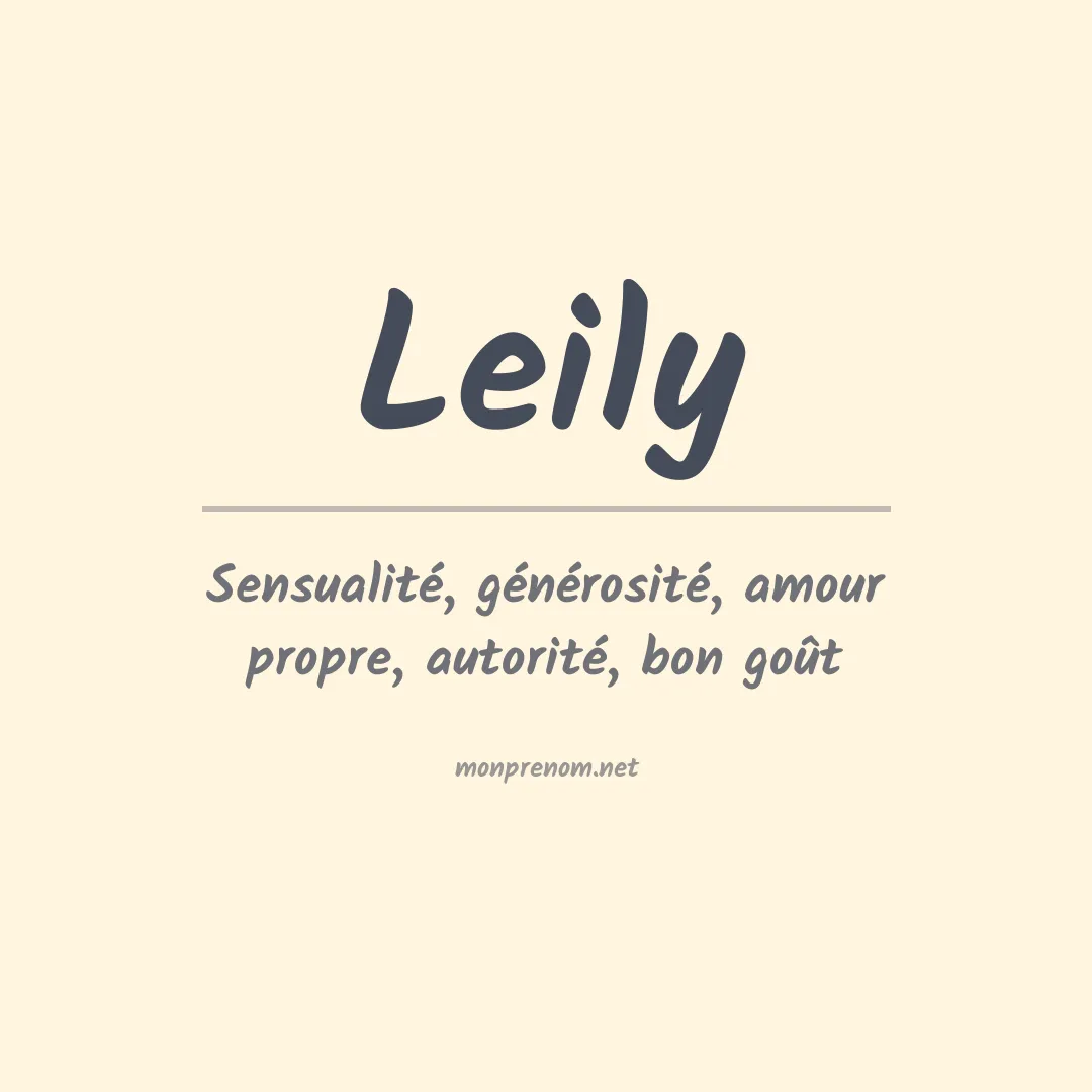 Signification du prénom Leily