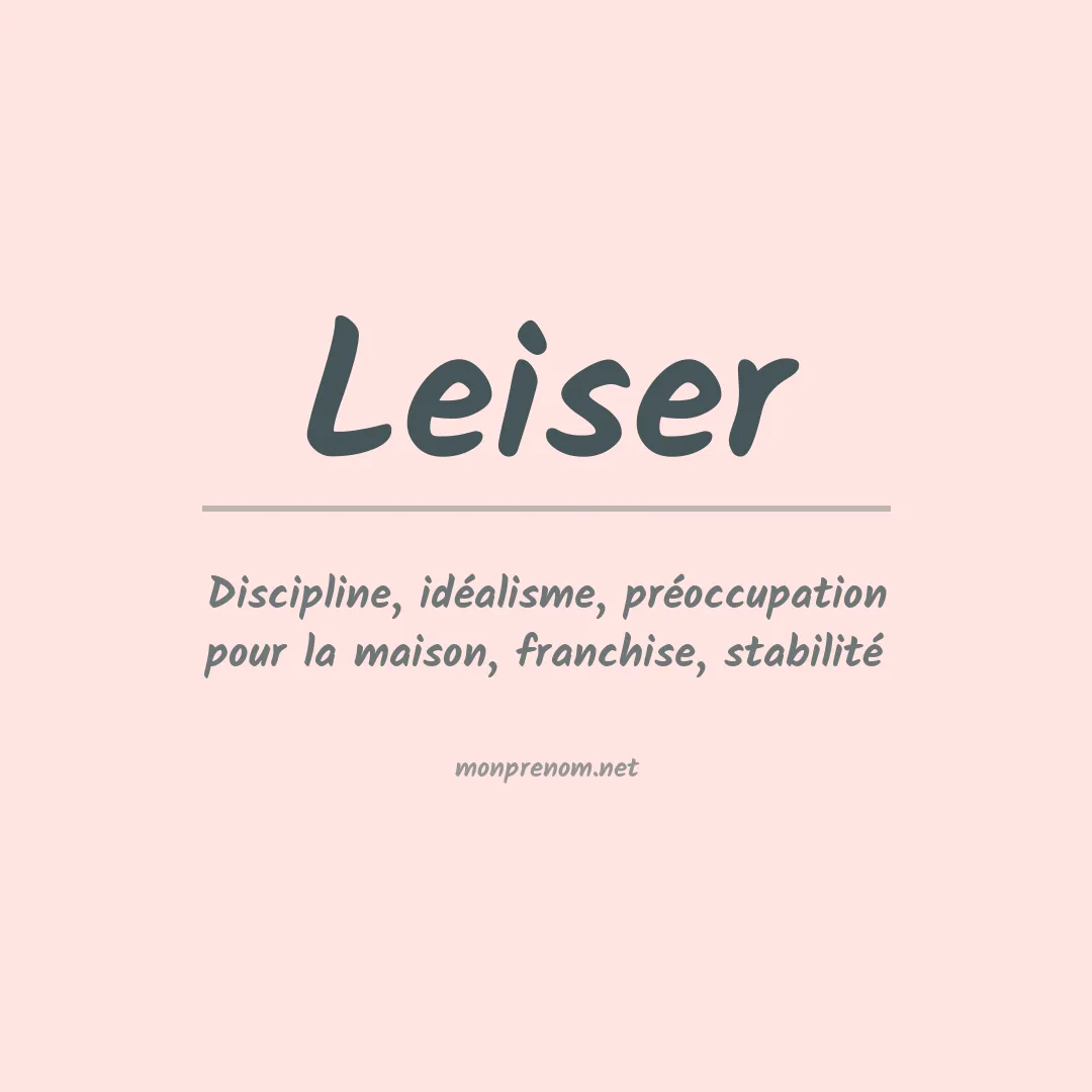 Prénom Leiser