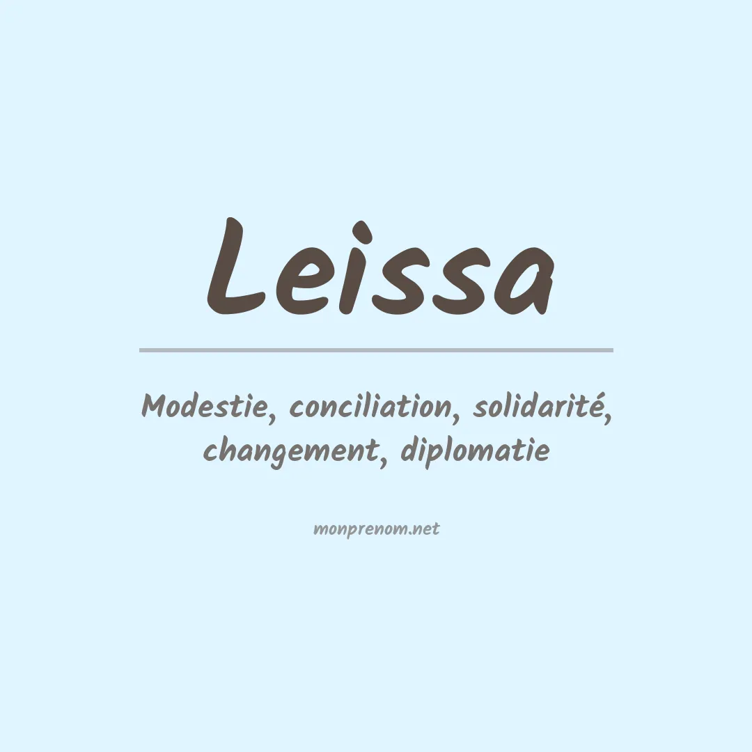 Prénom Leissa