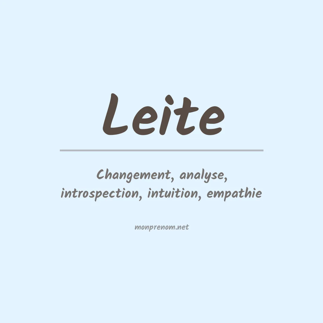 Prénom Leite
