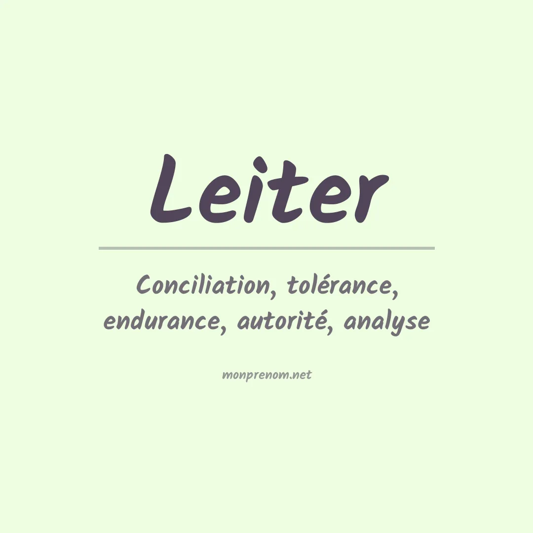 Prénom Leiter
