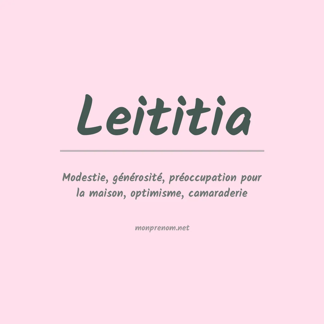Prénom Leititia