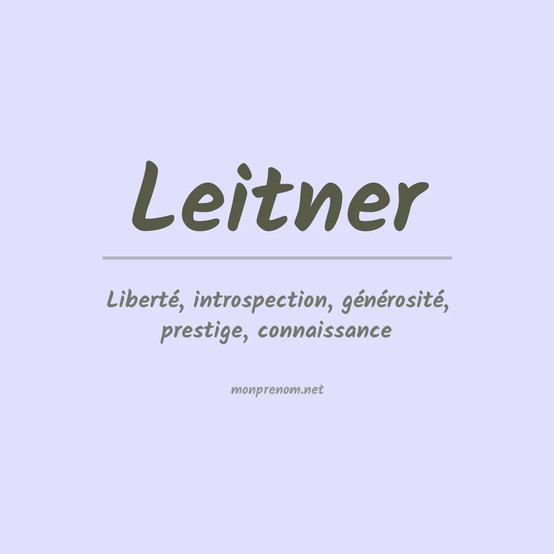 Prénom Leitner