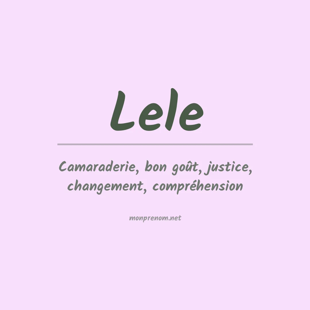 Prénom Lele