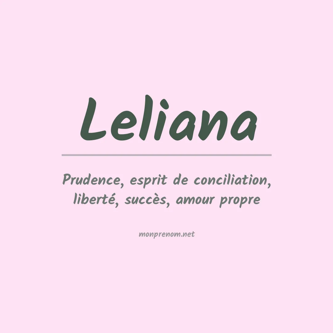 Signification du prénom Leliana
