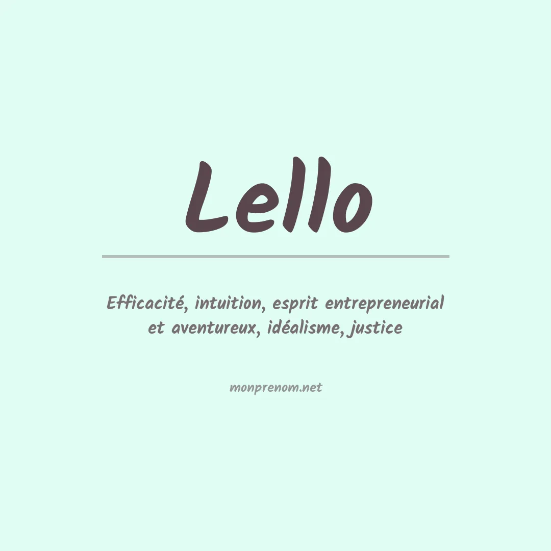 Prénom Lello