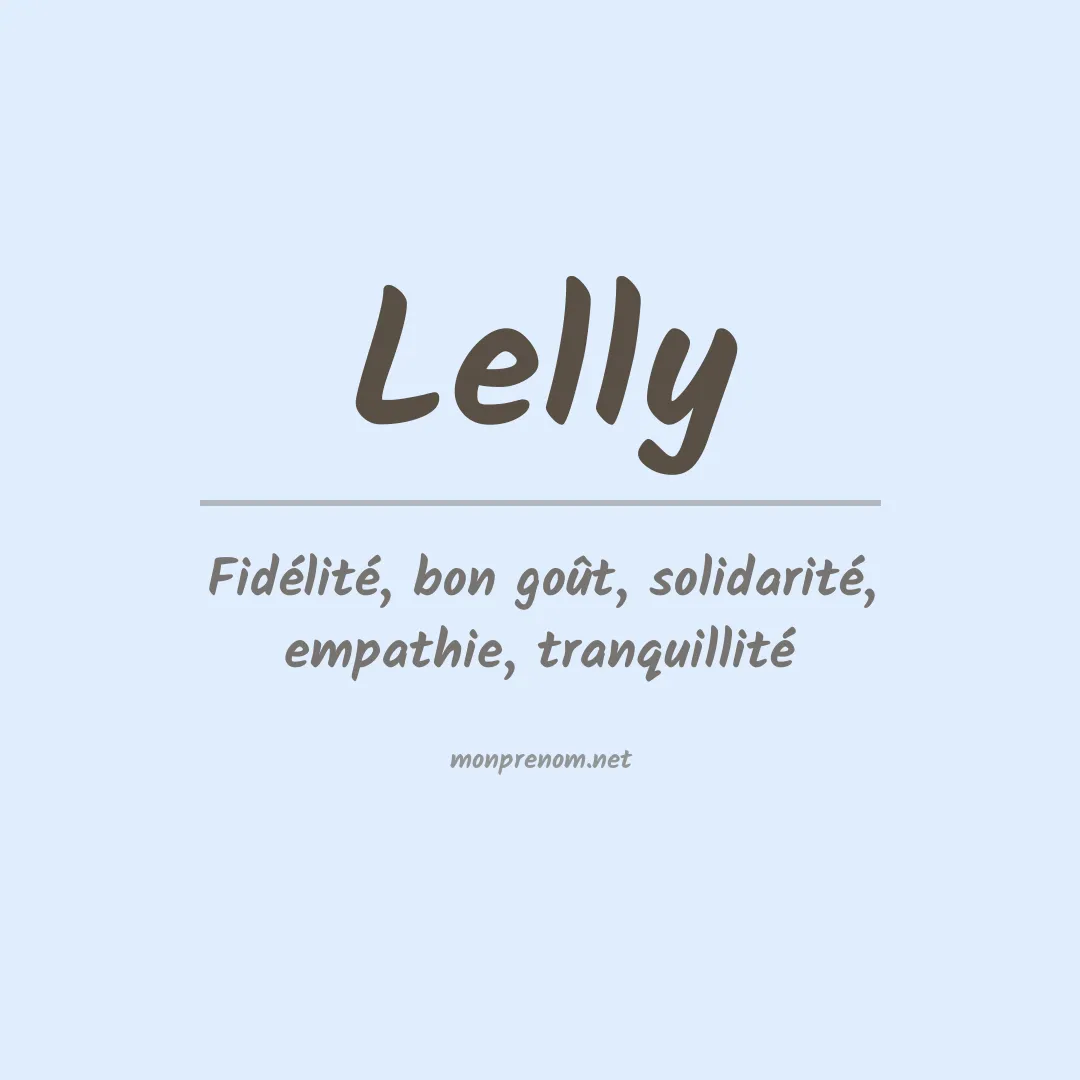 Signification du prénom Lelly