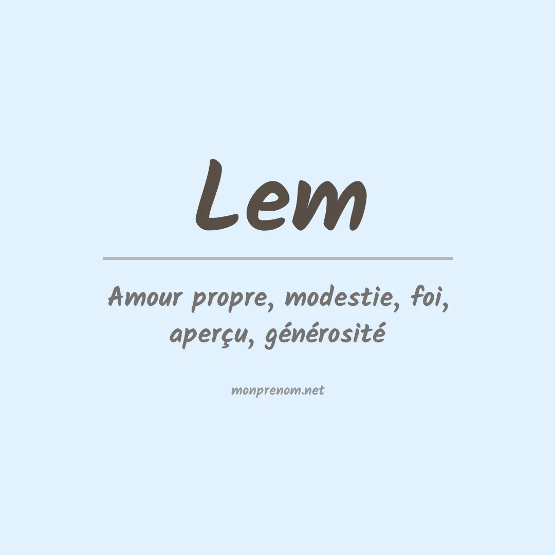 Prénom Lem