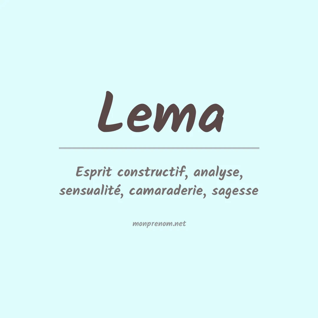 Signification du prénom Lema
