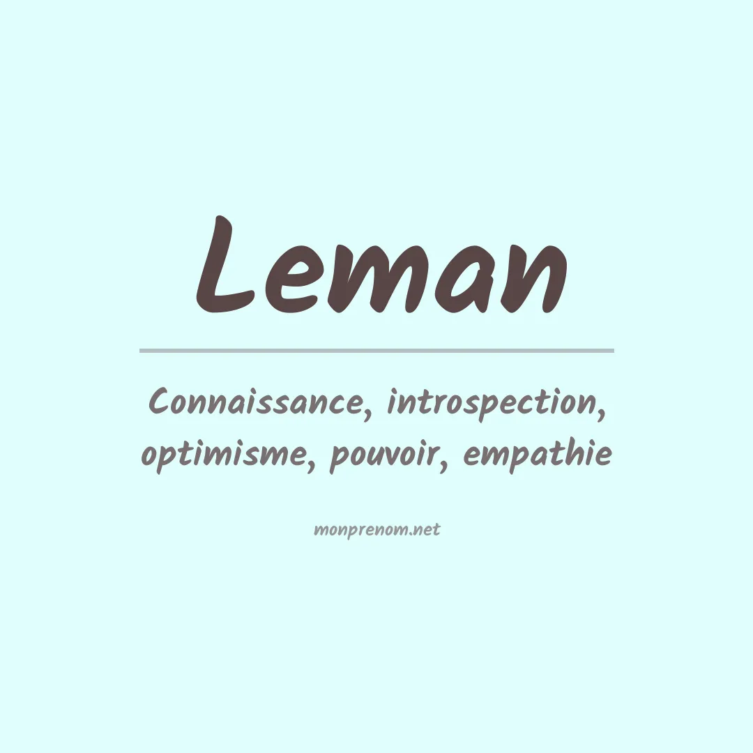 Prénom Leman