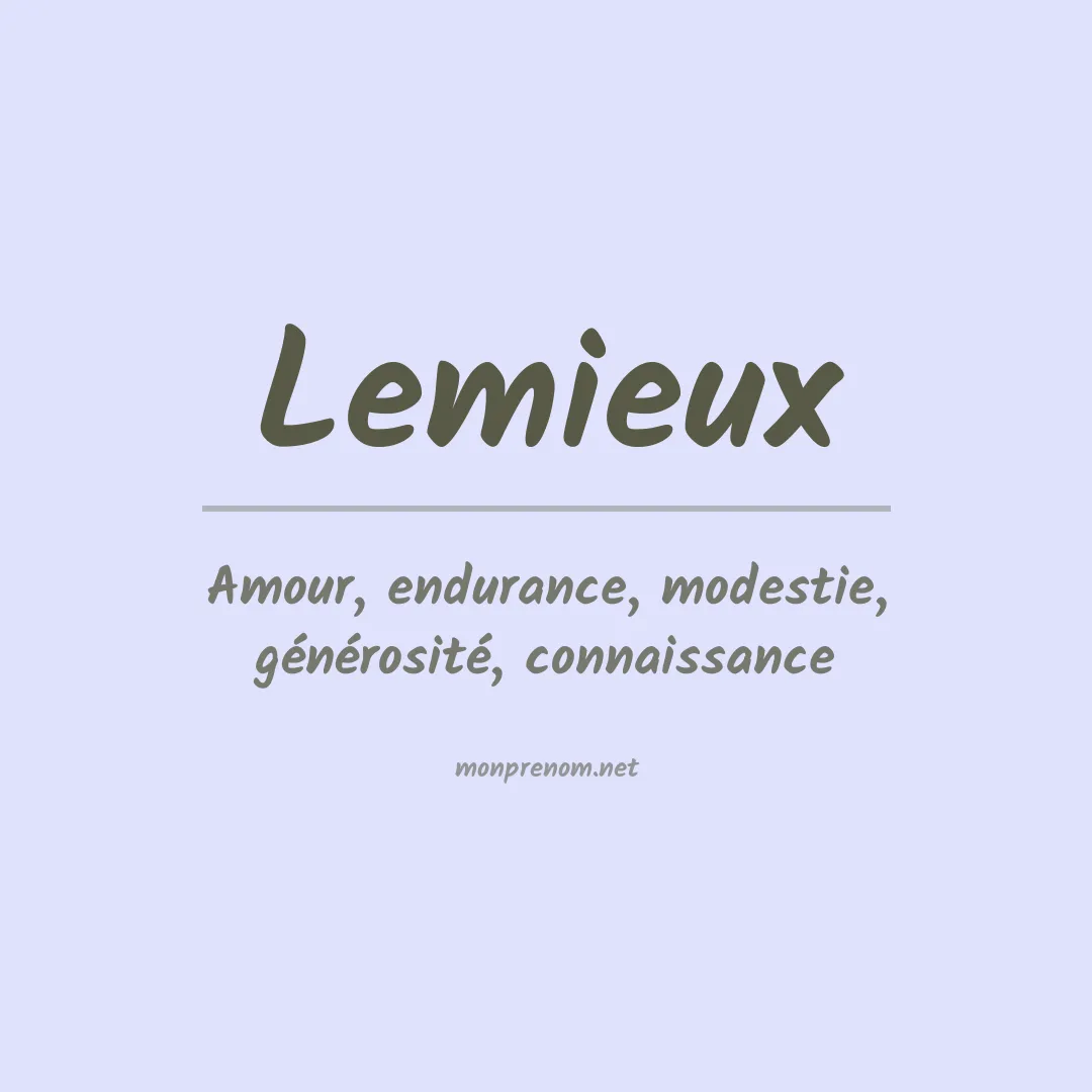 Prénom Lemieux