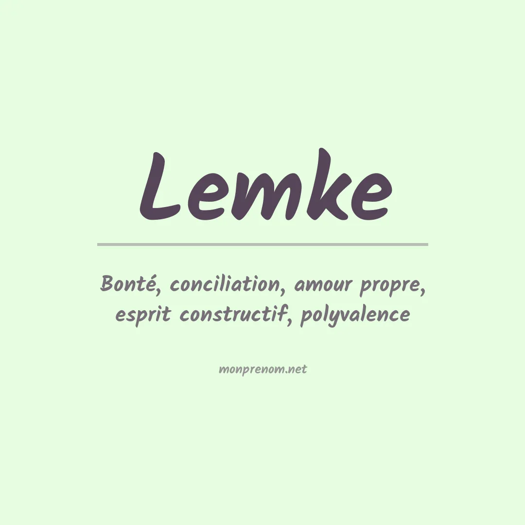 Prénom Lemke