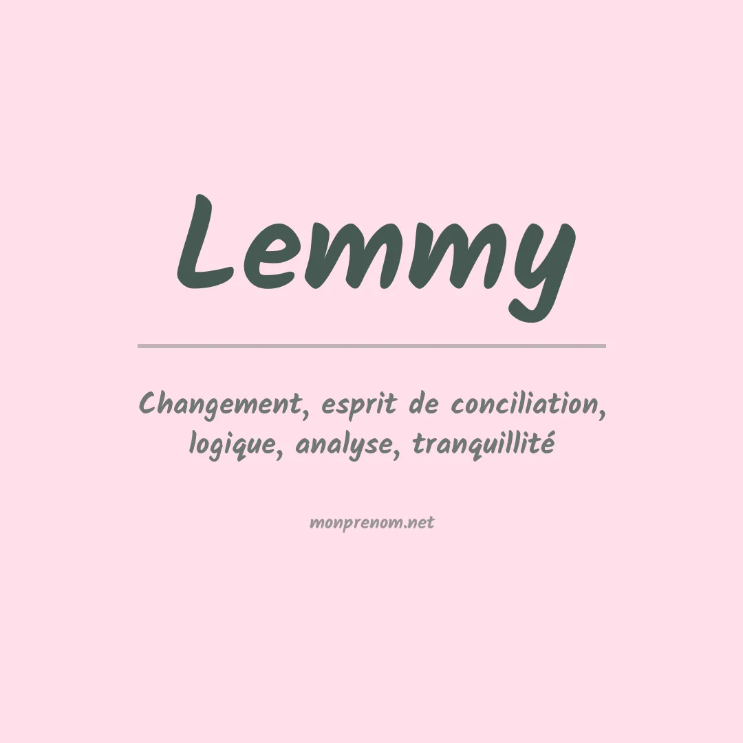 Signification du prénom Lemmy
