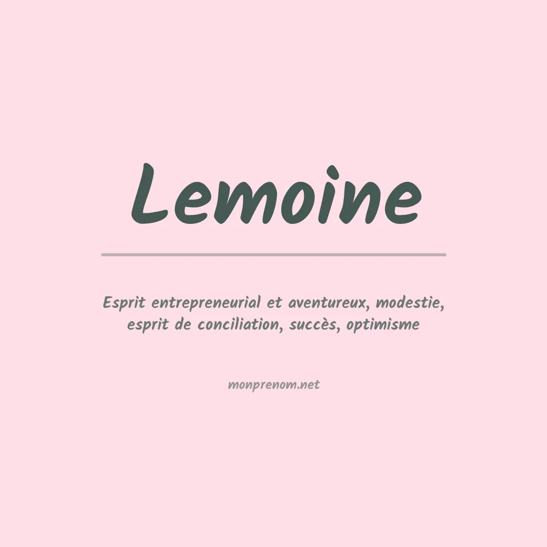 Prénom Lemoine