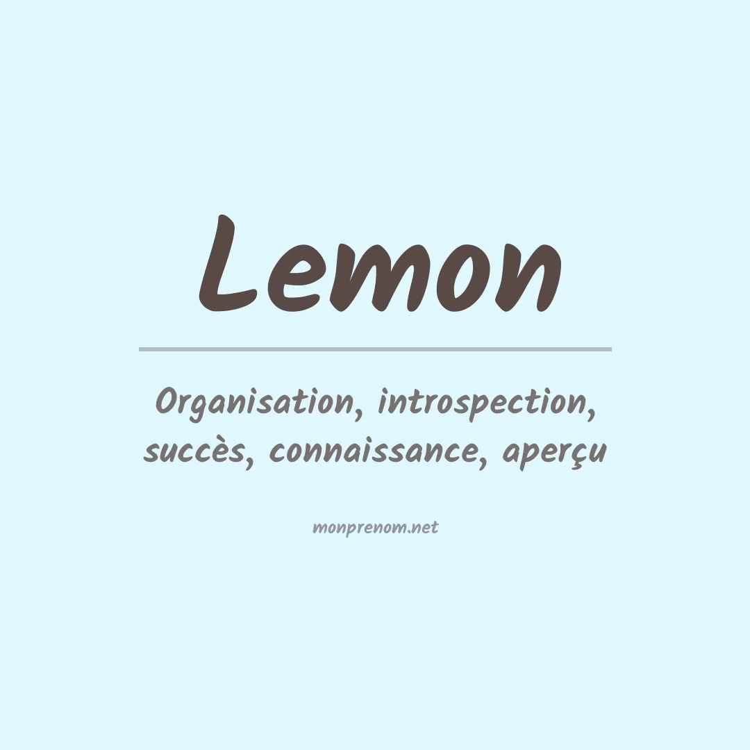 Prénom Lemon