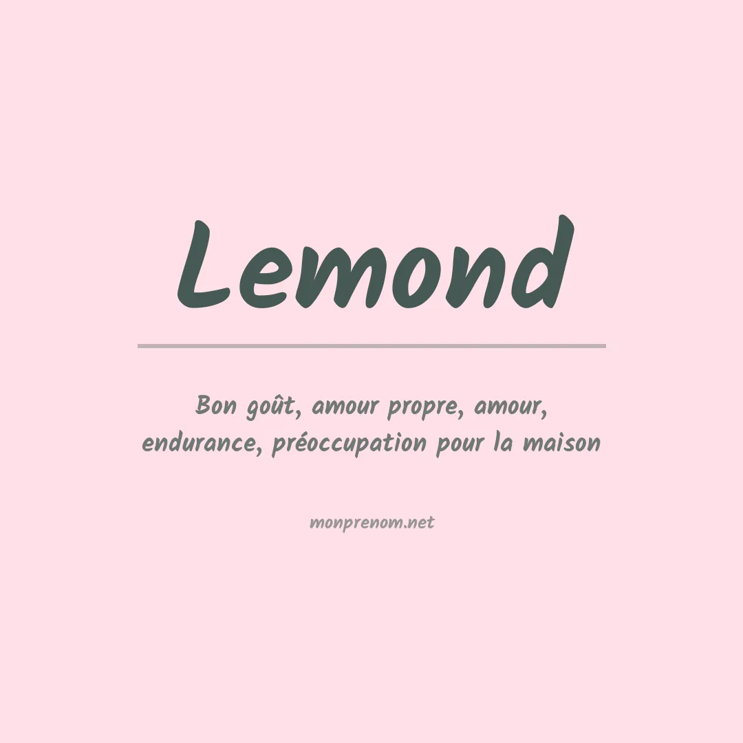 Prénom Lemond