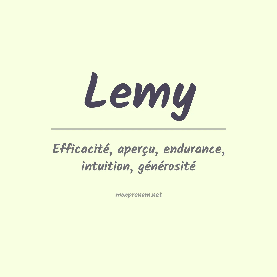 Signification du prénom Lemy