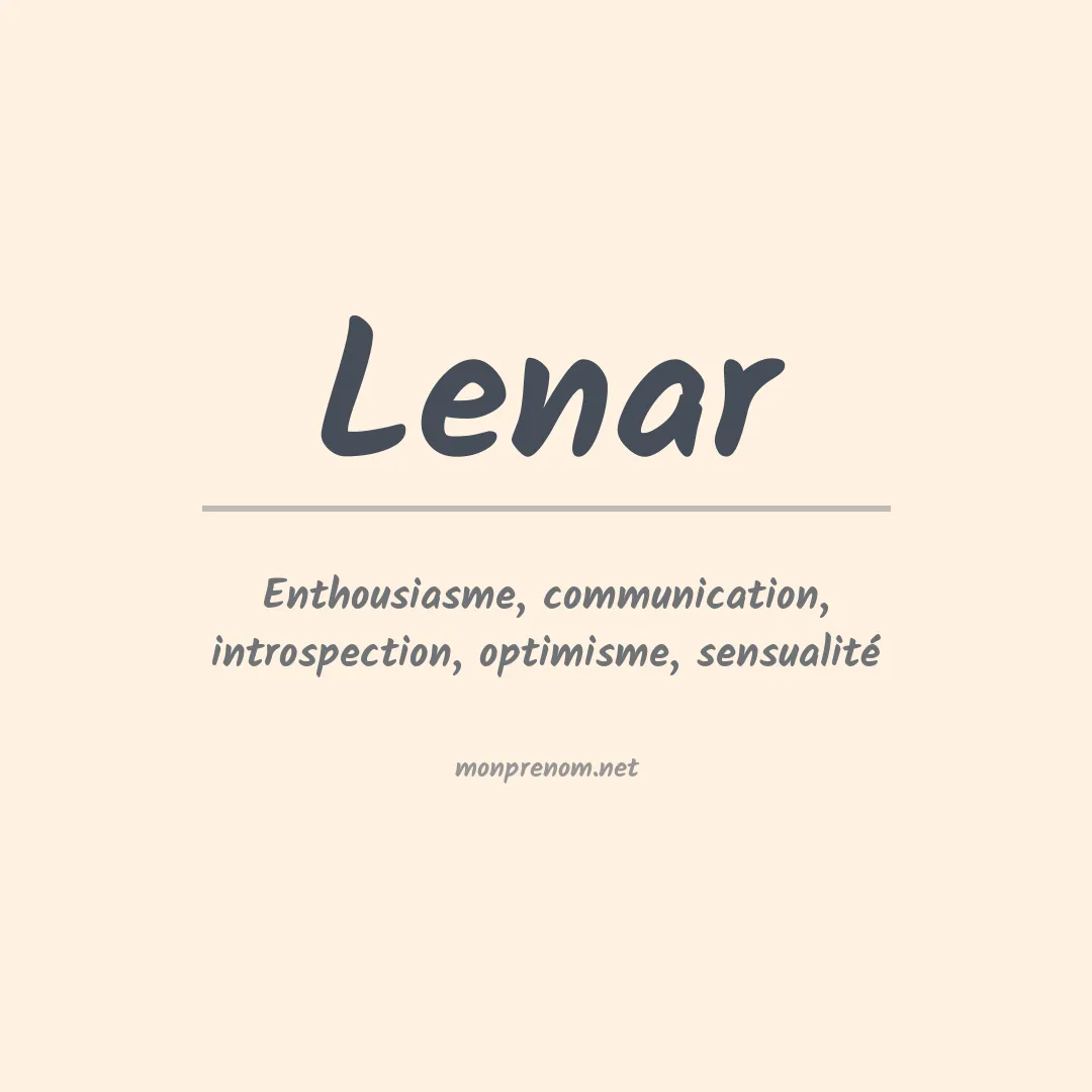 Prénom Lenar