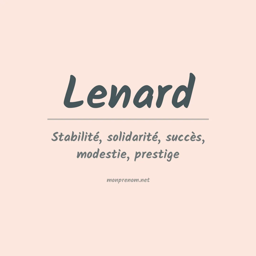 Prénom Lenard
