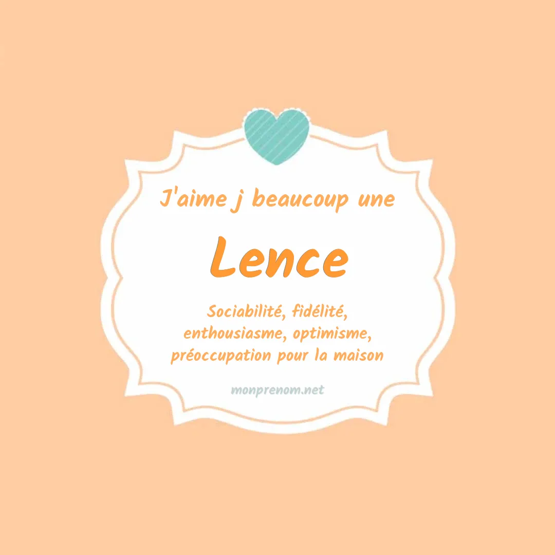 J'aime beaucoup Lence