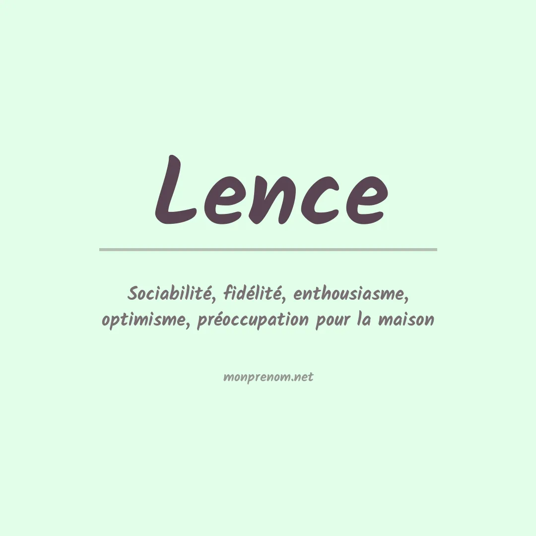 Prénom Lence