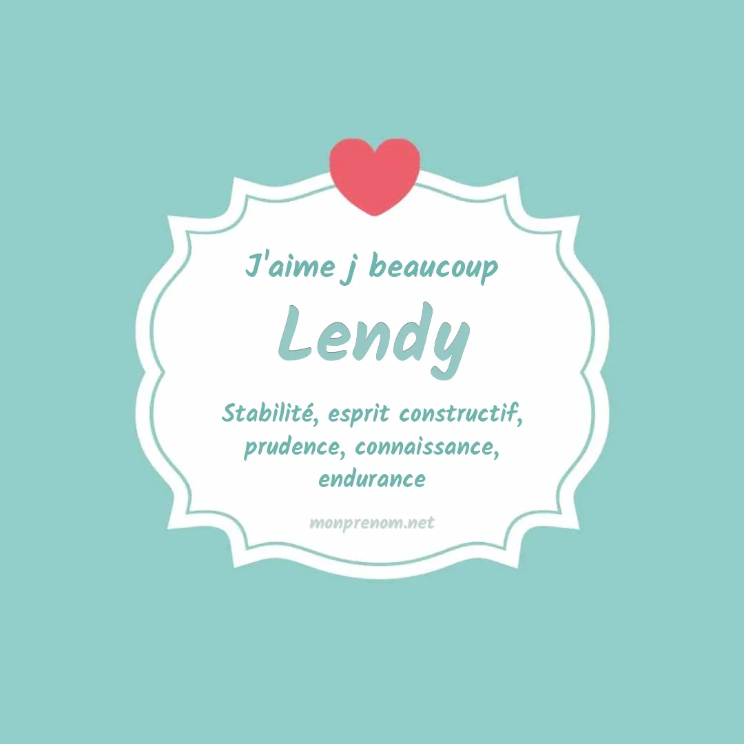 J'aime beaucoup Lendy