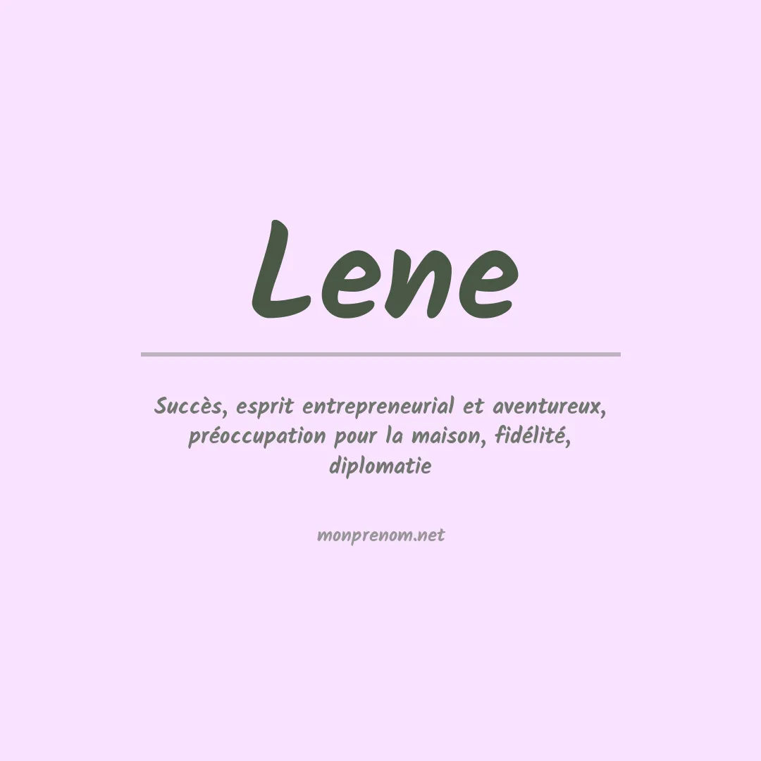 Prénom Lene