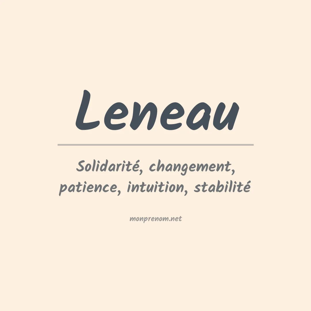 Signification du prénom Leneau