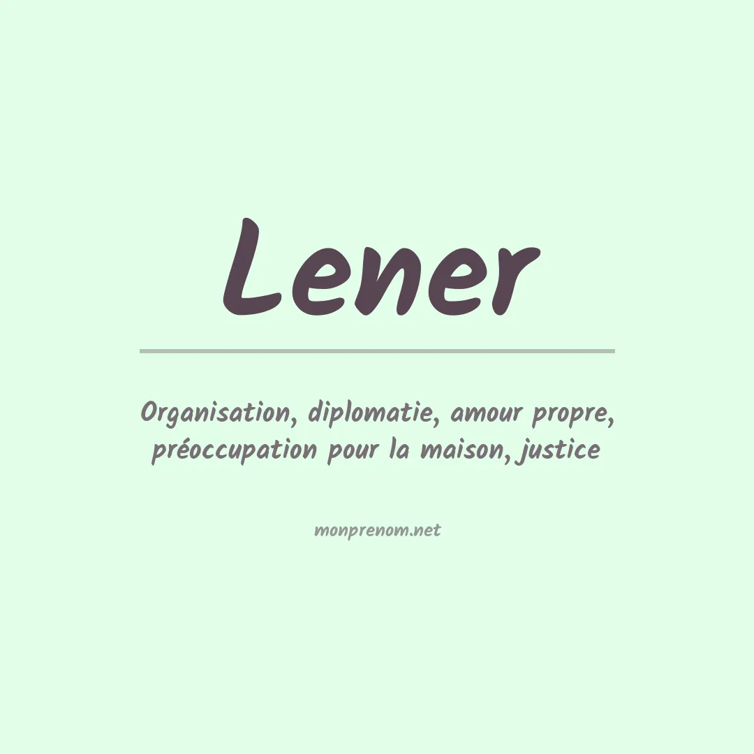 Prénom Lener