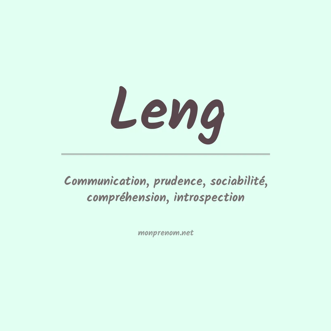 Prénom Leng