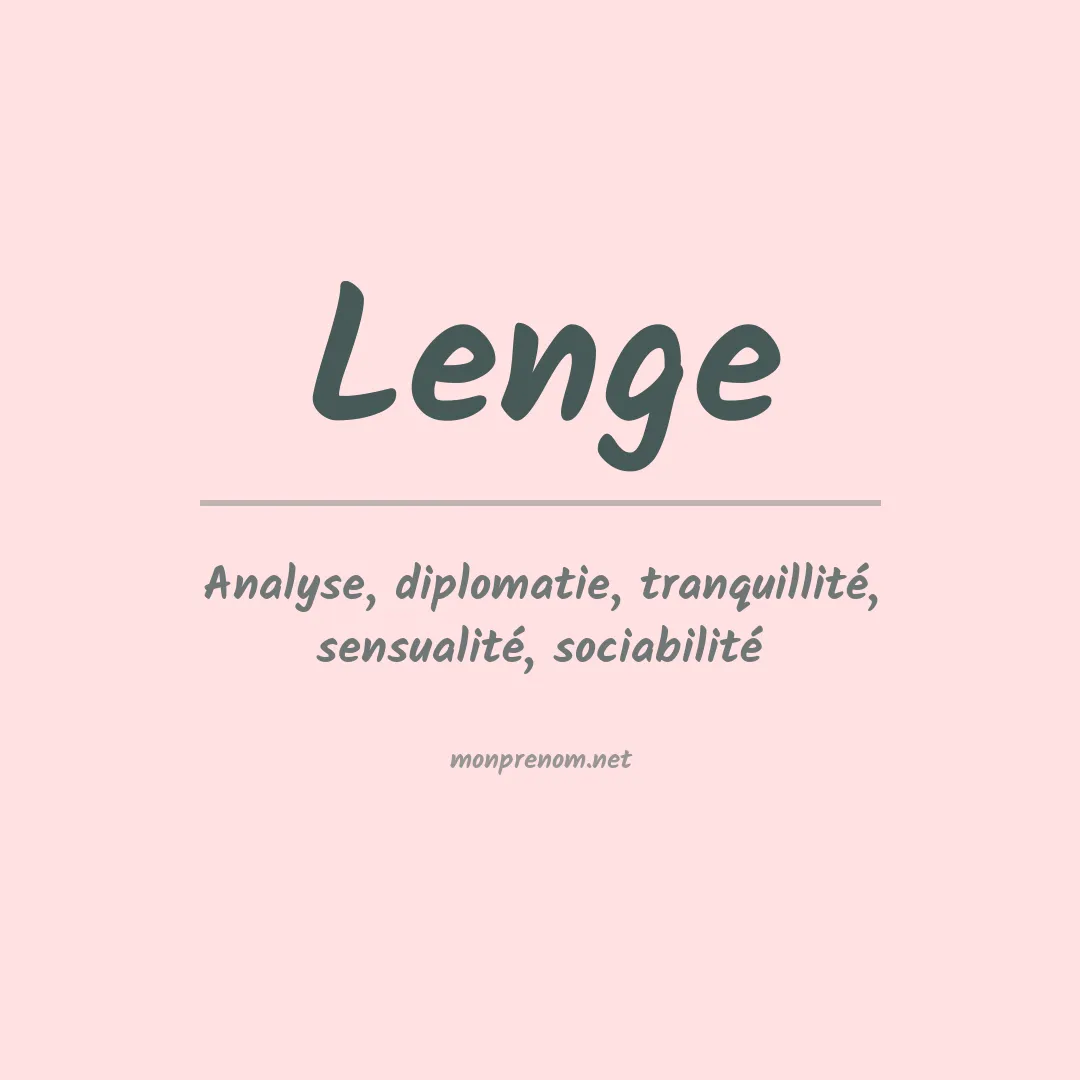 Signification du prénom Lenge