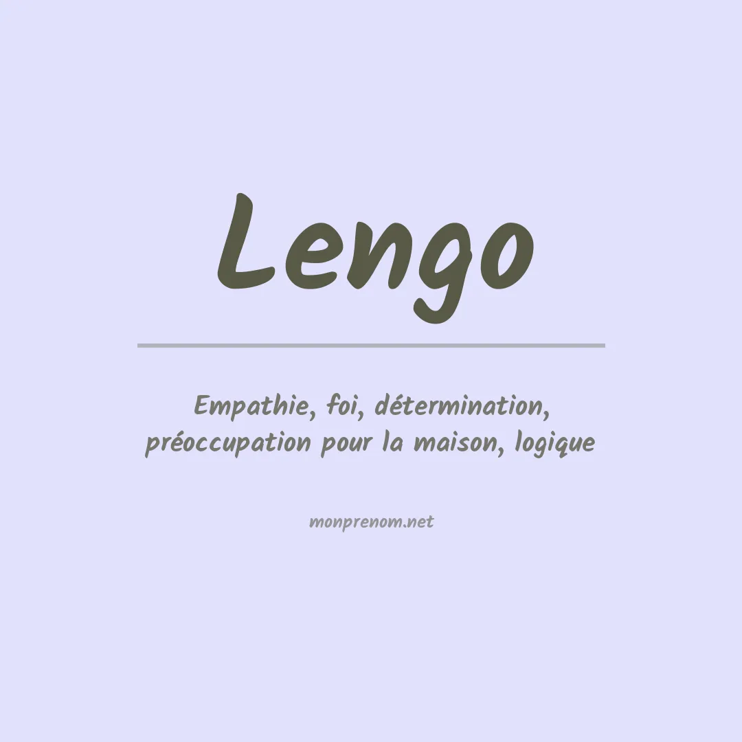 Signification du prénom Lengo