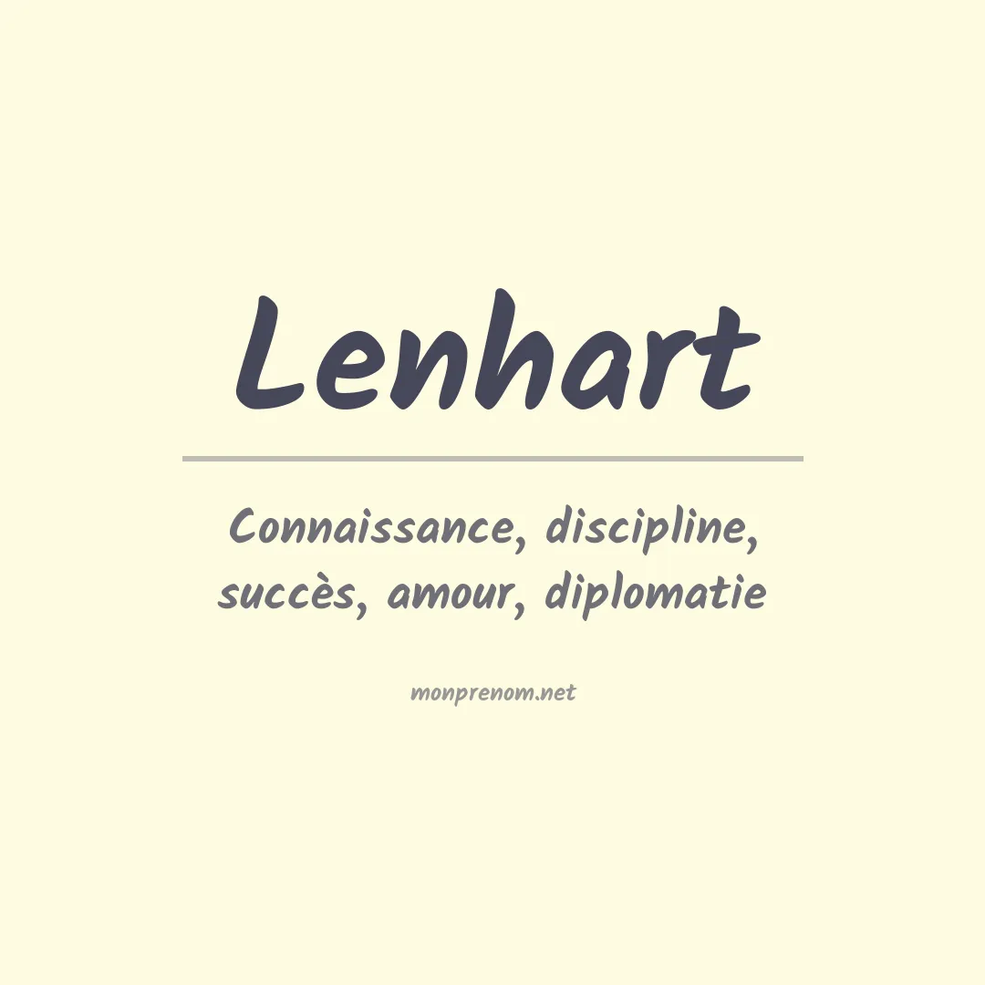 Signification du prénom Lenhart
