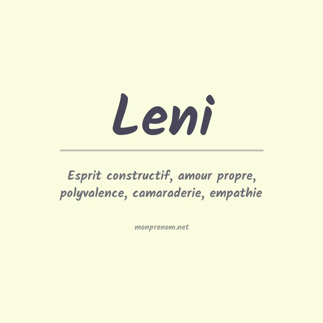 Prénom Leni