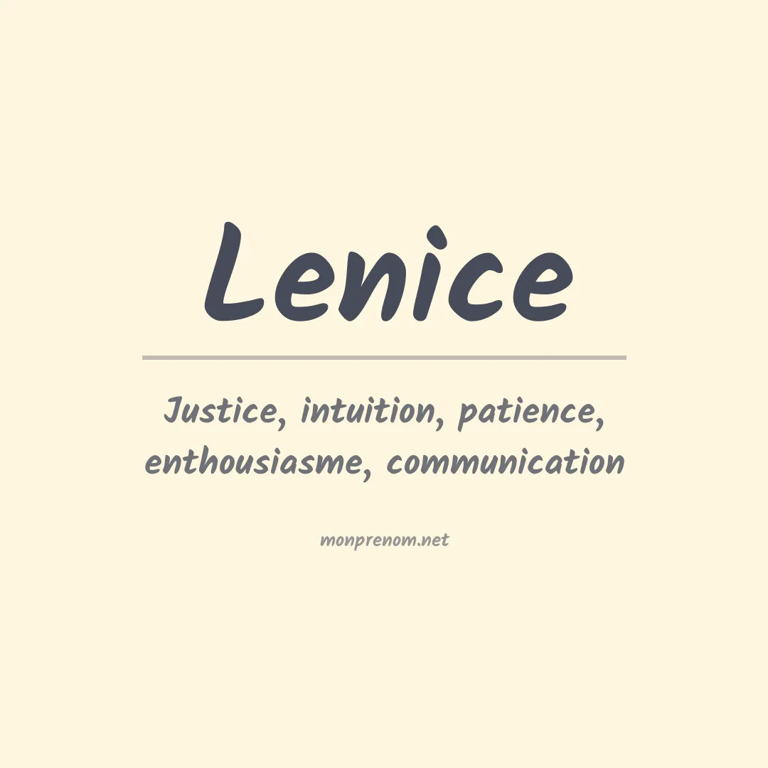 Prénom Lenice