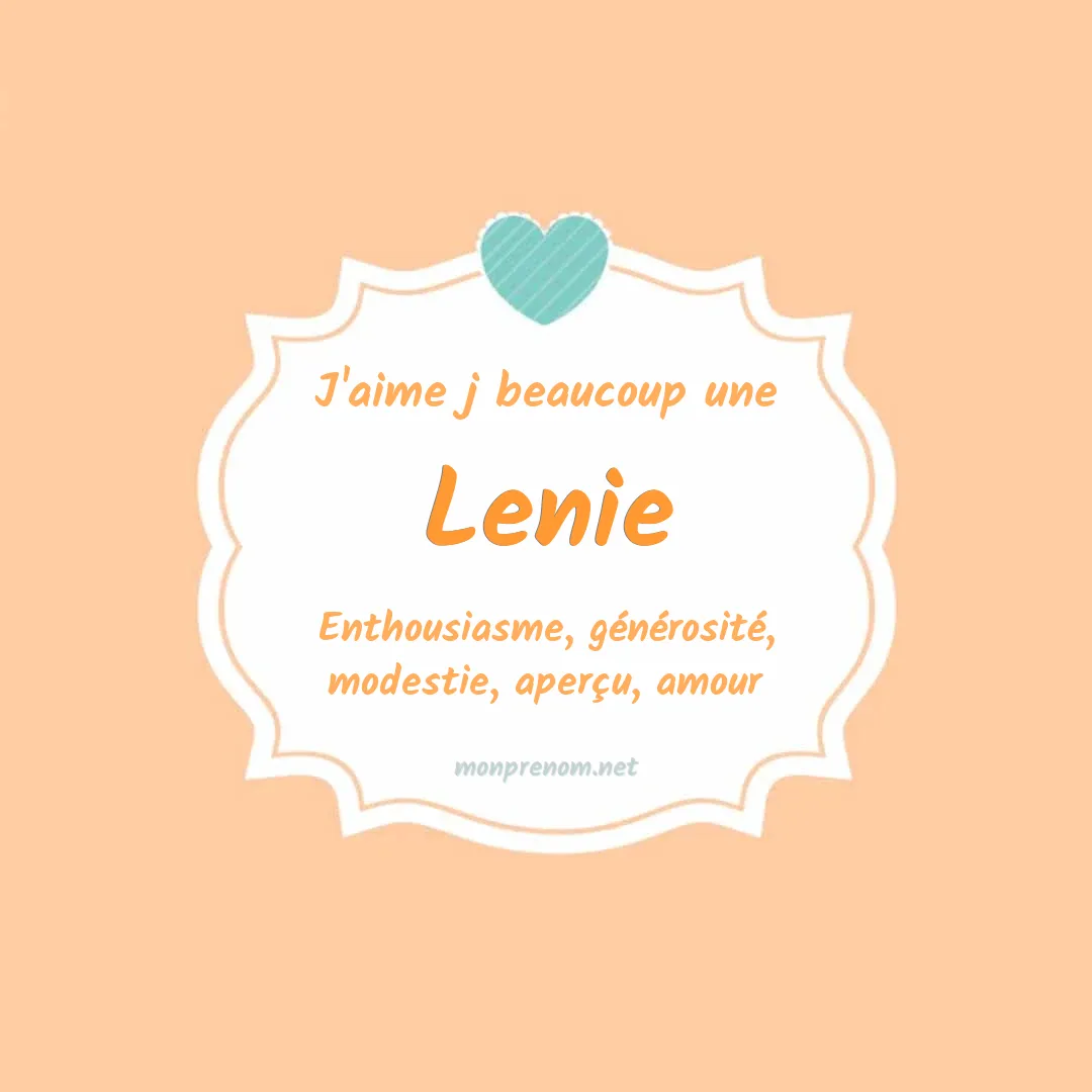 J'aime beaucoup Lenie