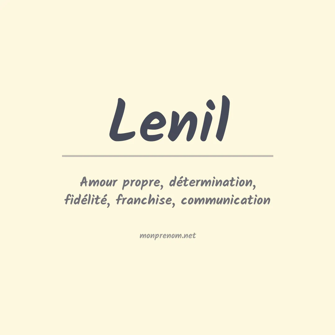 Prénom Lenil