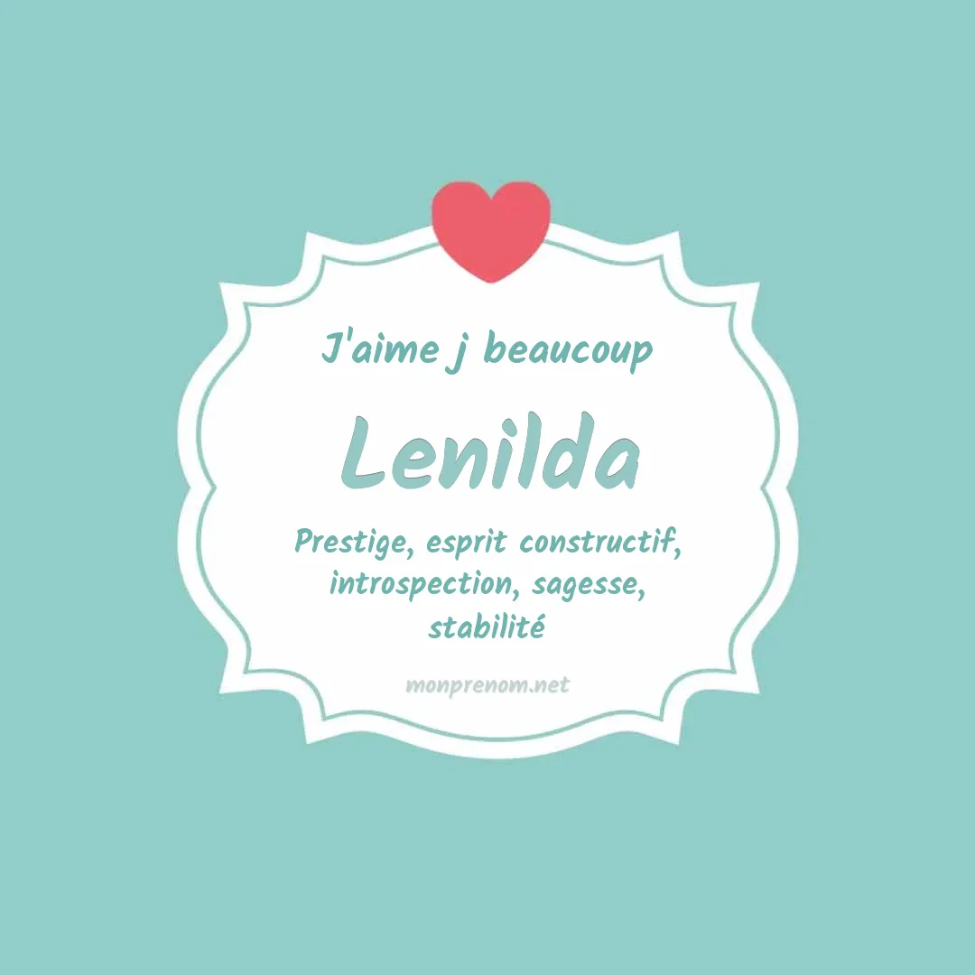J'aime beaucoup Lenilda