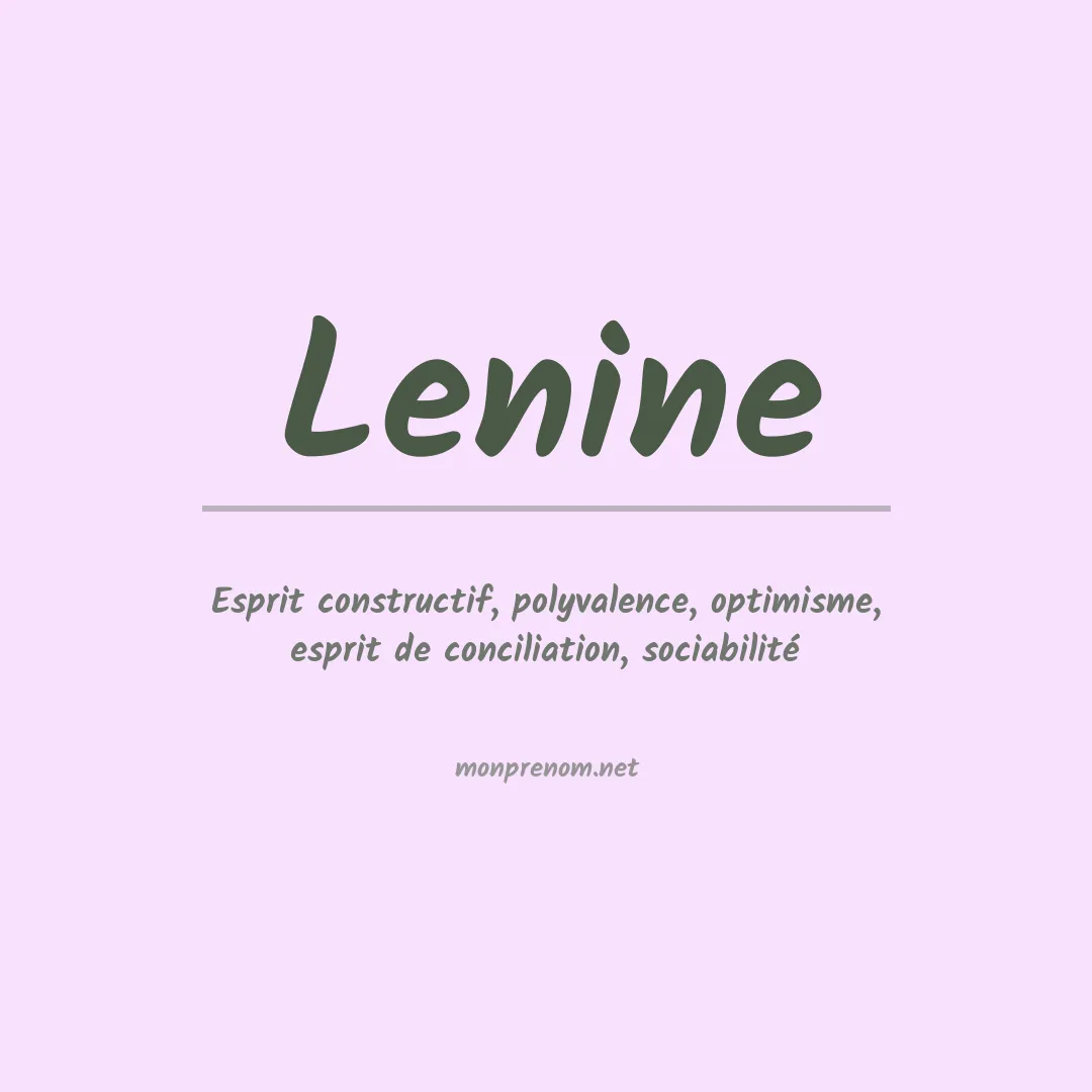 Signification du prénom Lenine