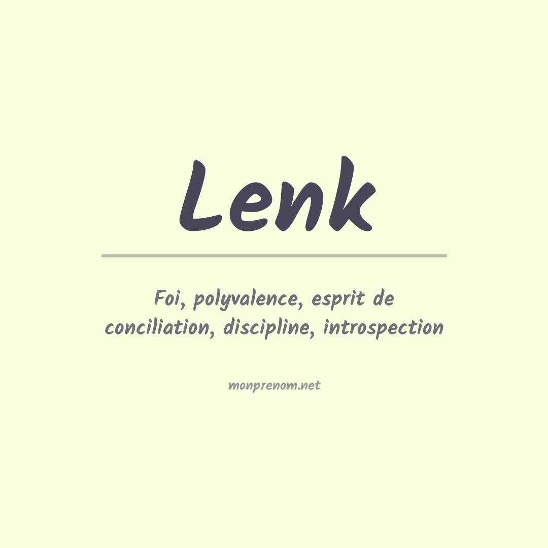 Prénom Lenk