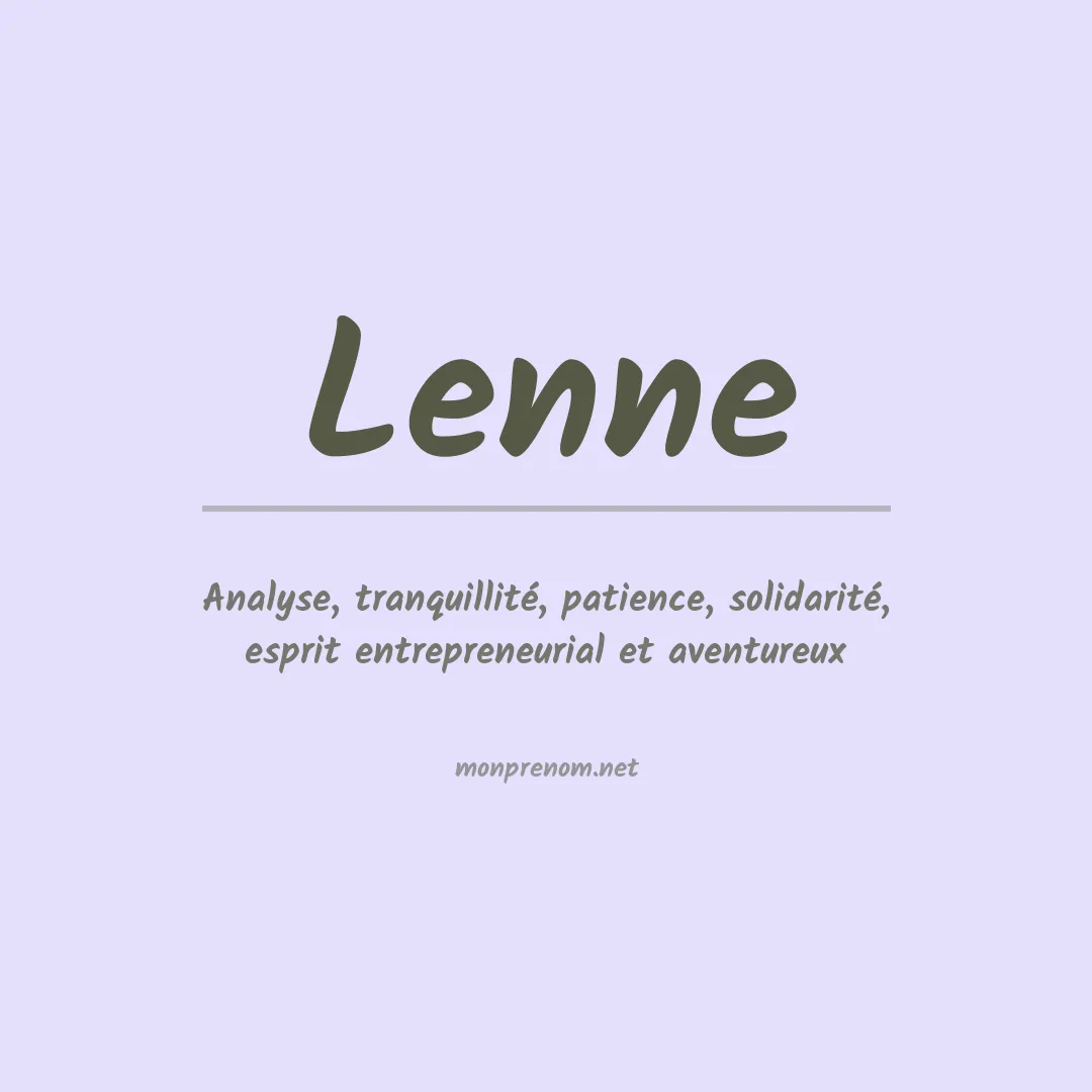 Prénom Lenne