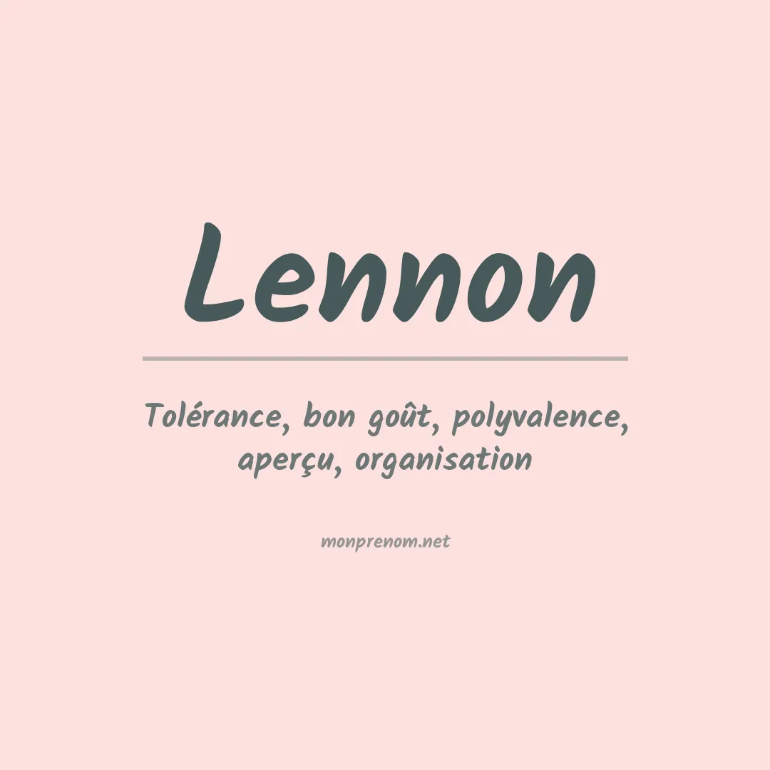 Prénom Lennon